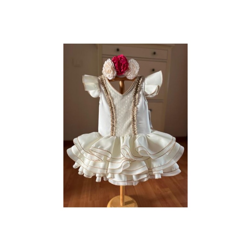 Vestido flamenca Angeles crudo