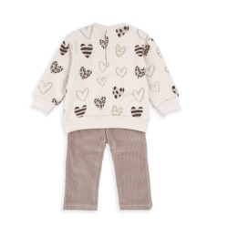 Chandal niña estampado corazones Babybol