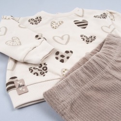 Chandal niña estampado corazones Babybol