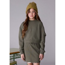 Conjunto falda cargo y sudadera chica mayoral