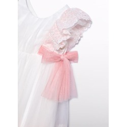 Vestido tul bordado guipur bebe Abel&Lula