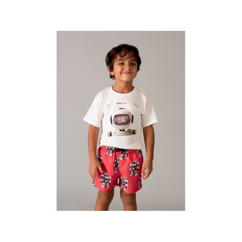 Bañador estampado robot niño mayoral