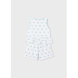 Conjunto pantalón corto estampado niña mayoral