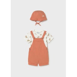 Conjunto peto bambula 3 piezas bebe mayoral