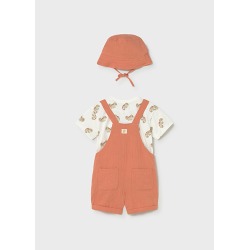 Conjunto peto bambula 3 piezas bebe mayoral