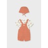 Conjunto peto bambula 3 piezas bebe mayoral