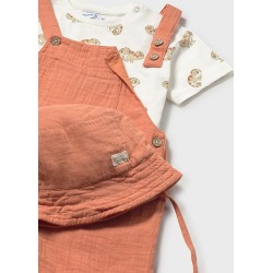 Conjunto peto bambula 3 piezas bebe mayoral