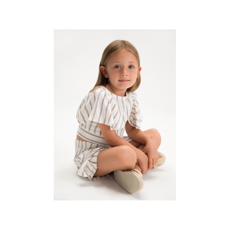 Conjunto falda y blusa rayas niña mayoral