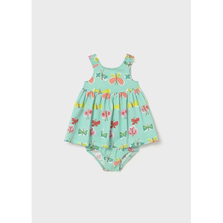Vestido estampado con cubrepañal bebé mayoral
