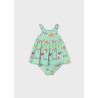 Vestido estampado con cubrepañal bebé mayoral