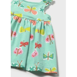 Vestido estampado con cubrepañal bebé mayoral