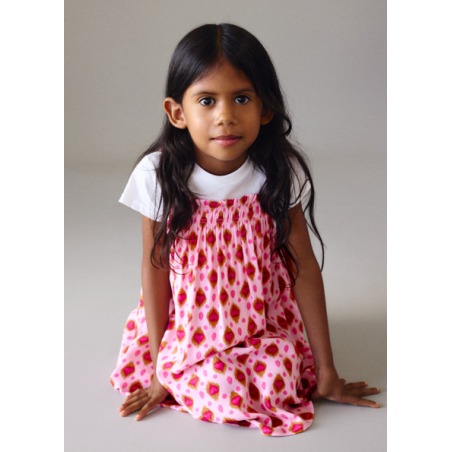 Vestido combinado estampado niña mayoral