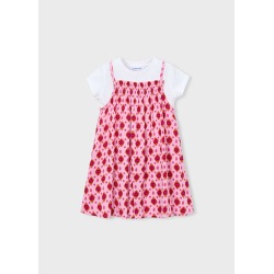 Vestido combinado estampado niña mayoral