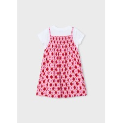Vestido combinado estampado niña mayoral