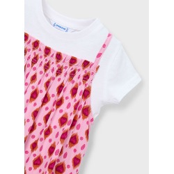 Vestido combinado estampado niña mayoral
