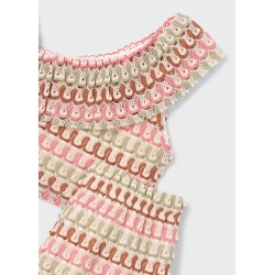 Conjunto pantalón corto y top asimétrico niña mayoral