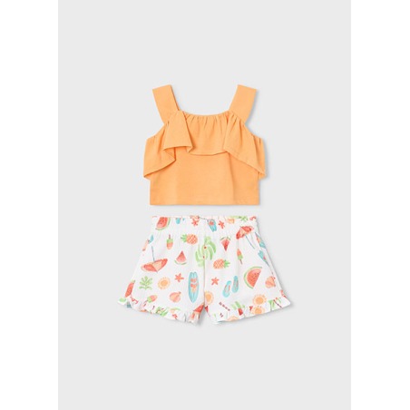Conjunto estampado con top volantes niña mayoral