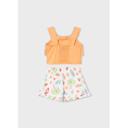 Conjunto estampado con top volantes niña mayoral