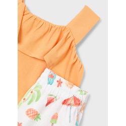 Conjunto estampado con top volantes niña mayoral