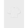Camiseta canalé mangas abullonadas chica mayoral