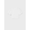 Camiseta canalé mangas abullonadas chica mayoral