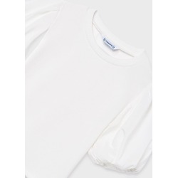 Camiseta canalé mangas abullonadas chica mayoral
