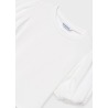 Camiseta canalé mangas abullonadas chica mayoral