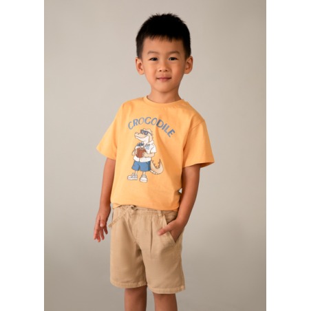 Bermuda relaxed fit con lino niño mayoral