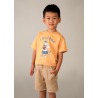 Bermuda relaxed fit con lino niño mayoral