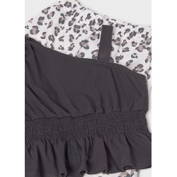 Conjunto pantalón largo estampado y top chica mayoral