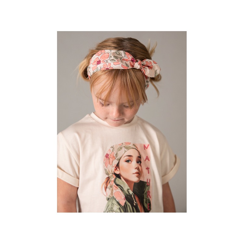 Camiseta con banda estampado niña mayoral