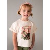 Camiseta con banda estampado niña mayoral