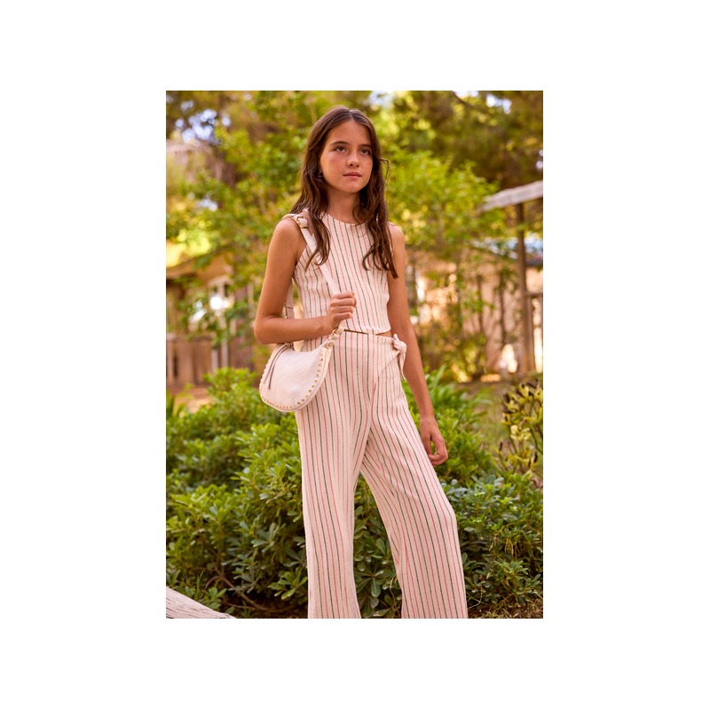 Conjunto pantalón largo y top rayas chica mayoral