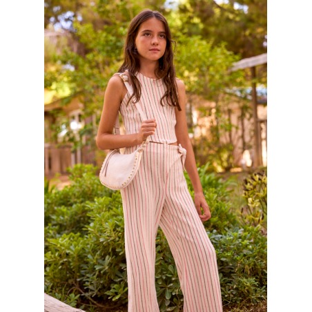 Conjunto pantalón largo y top rayas chica mayoral