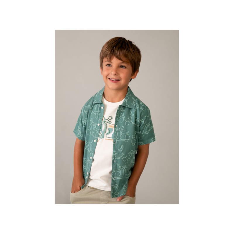 Camisa estampada vespa niño mayoral