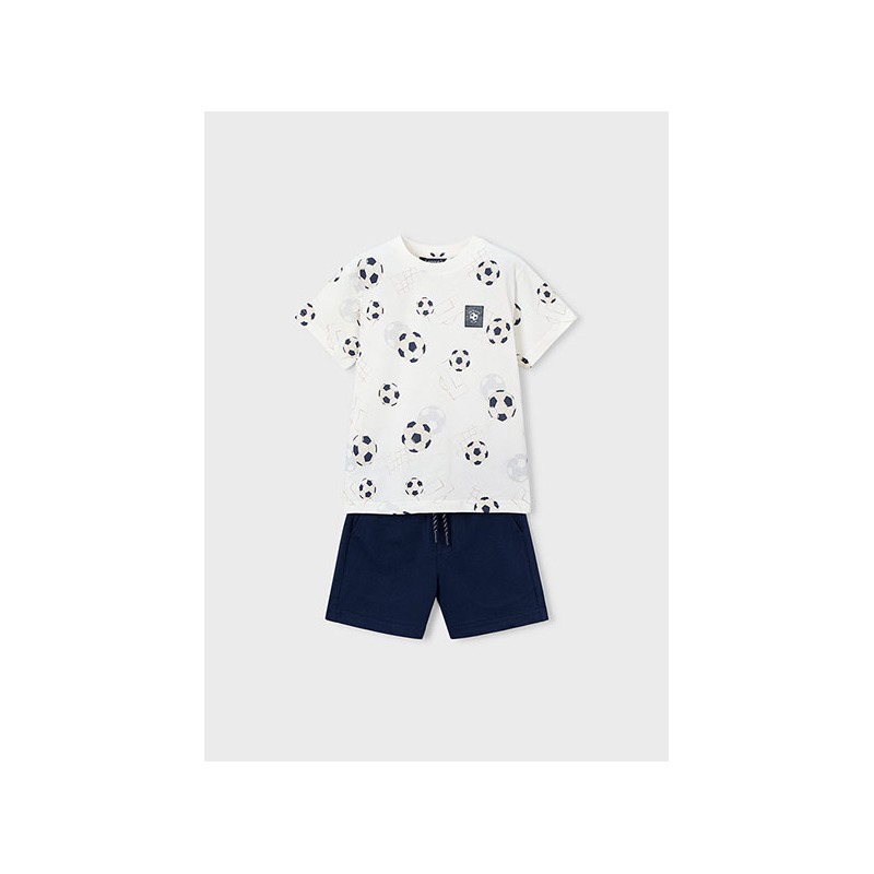 Conjunto bermuda y camiseta estampada niño mayoral