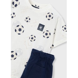 Conjunto bermuda y camiseta estampada niño mayoral
