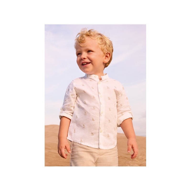 Camisa m/l lino cuello mao bebe mayoral