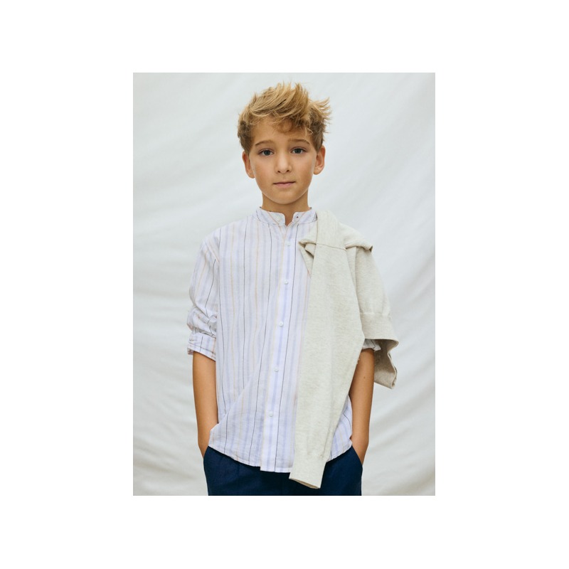 Camisa manga larga cuello mao chico mayoral