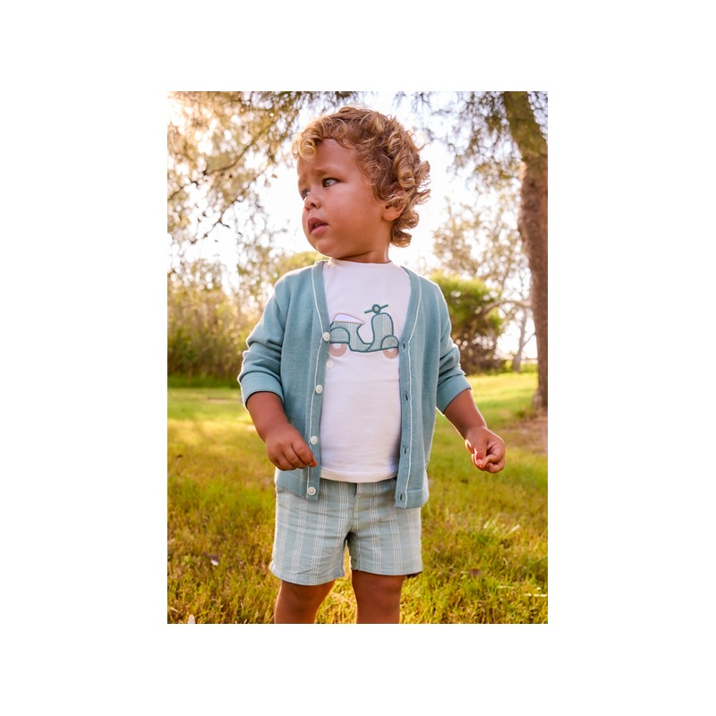 Conjunto bermuda y camisa con lino bebé mayoral