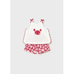 Conjunto short estampado y camiseta bebé niña mayoral