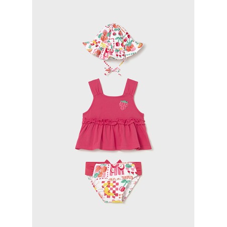 Conjunto 3 piezas baño protección solar bebé niña mayoral