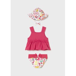 Conjunto 3 piezas baño protección solar bebé niña mayoral