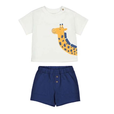 Conjunto punto bermuda y camiseta interactiva bebé mayoral