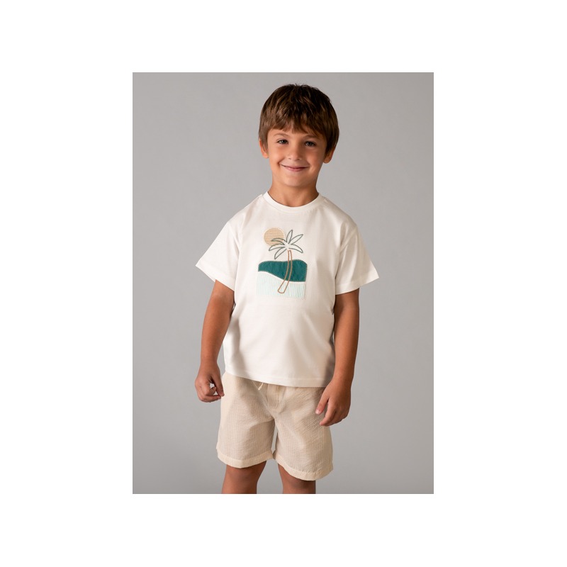 Conjunto bermuda con bordado niño mayoral