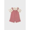 Conjunto peto y camiseta estampada bebé niña mayoral