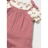 Conjunto peto y camiseta estampada bebé niña mayoral