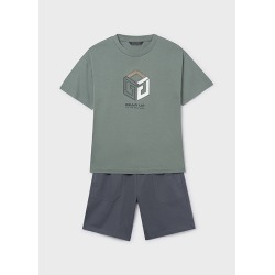 Conjunto bermuda y camiseta relieve chico mayoral
