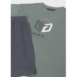 Conjunto bermuda y camiseta relieve chico mayoral