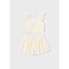 Conjunto bermuda y top volantes niña mayoral